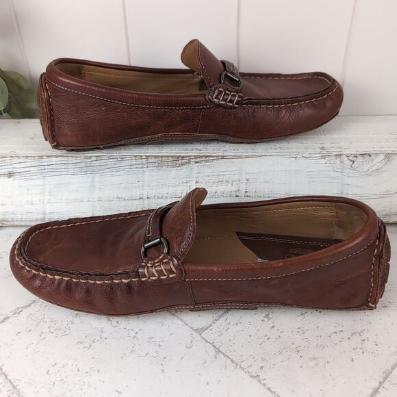 Men\'s Johnston & Murphy Driving Moccasins Size 8M Brown Leather Bit Loafers main image 10